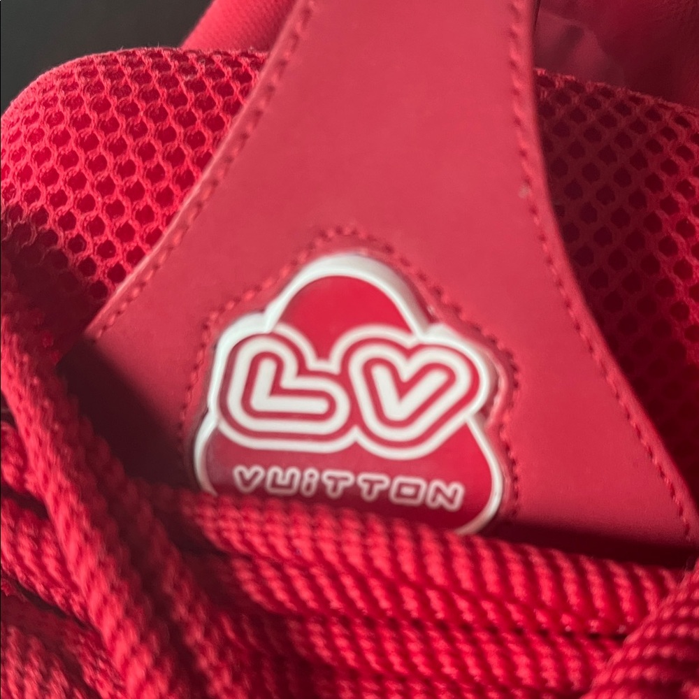 Louis Vuitton Vibrant Red and White Skate Sneakers - Picture 12 of 13